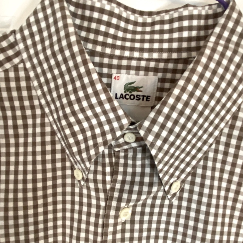 Lacoste men’s casual dress shirt. Great shape!